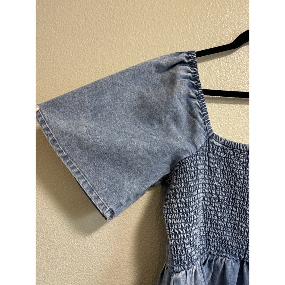 White Birch Light Denim V-Wire Mini Dress Plus Size 3X Western Festival Cowgirl - Picture 4 of 11